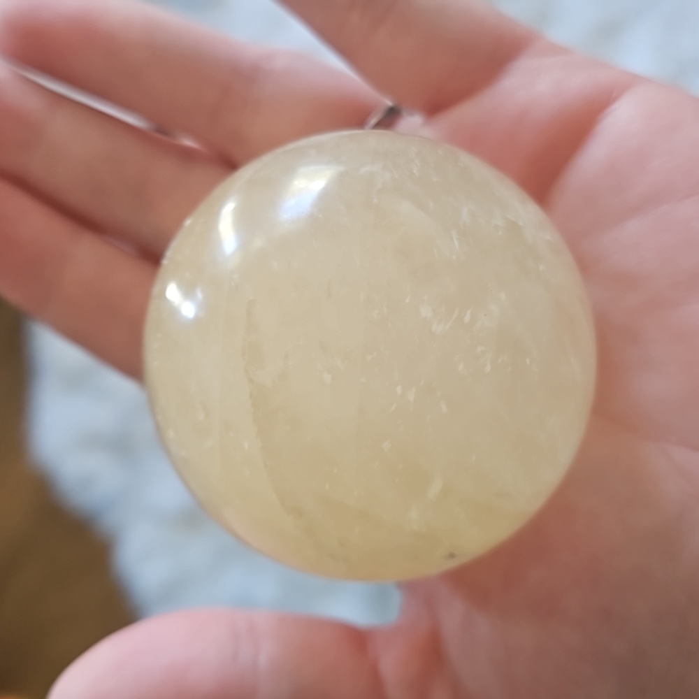 Stunning honey calcite sphere 2.24 inches